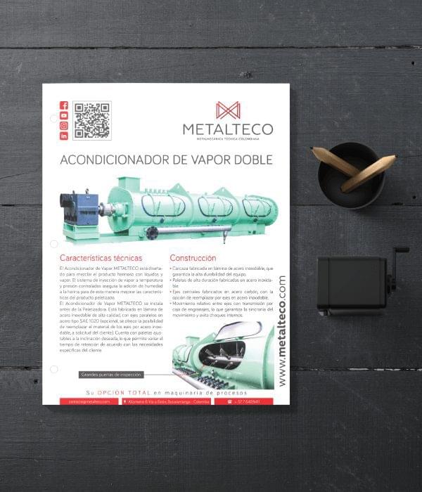 Slider Catálogos Metalteco: Acondicionador de Vapor Doble
