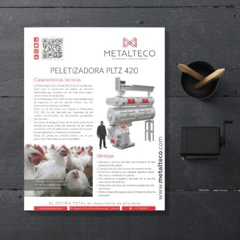 Slider Catálogos Metalteco: Peletizadora Pltz 420