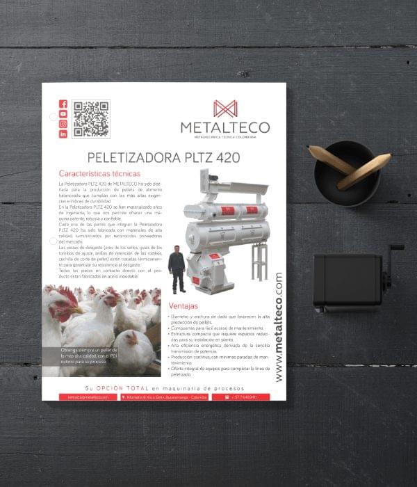 Slider Catálogos Metalteco: Peletizadora Pltz 420